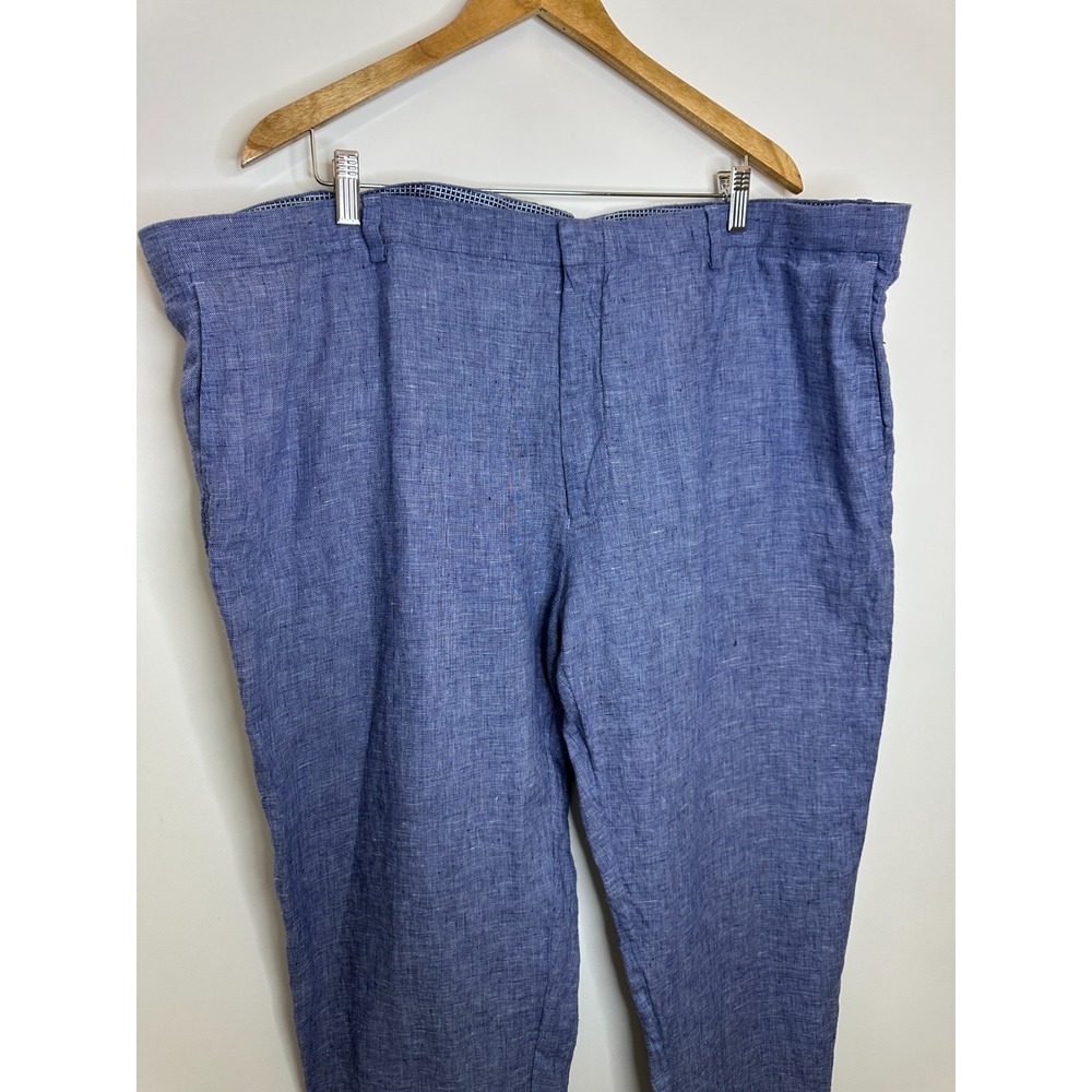 Murano Baird McNutt 100% Linen Alex Fit Flat Front Pants Mens 48" x 32" Cuffed - Picture 4 of 12